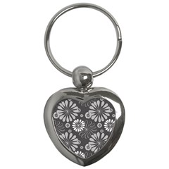 Floral Pattern Key Chains (heart)  by Hansue