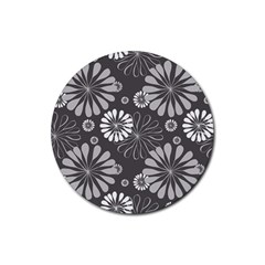 Floral Pattern Rubber Round Coaster (4 Pack)  by Hansue