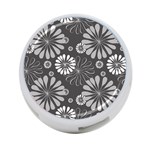 Floral Pattern 4-Port USB Hub (Two Sides) Back