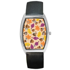 Acorn Pattern Barrel Style Metal Watch by Hansue