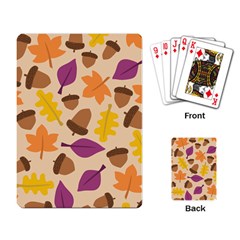 Acorn Pattern Playing Cards Single Design by Hansue