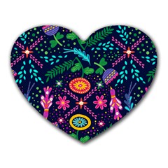 Colorful Pattern Heart Mousepads by Hansue