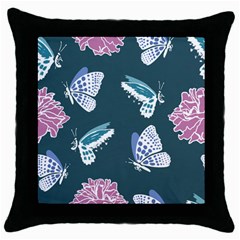 Butterfly  Throw Pillow Case (black) by Hansue