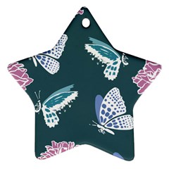 Butterfly  Star Ornament (two Sides) by Hansue