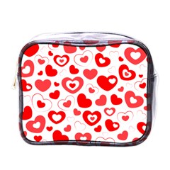 Hearts Mini Toiletries Bag (one Side) by Hansue