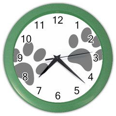 Pets Footprints Color Wall Clock by Hansue