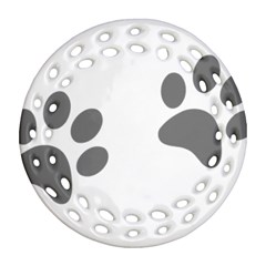 Pets Footprints Ornament (round Filigree) by Hansue