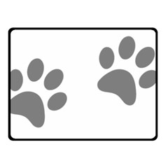 Pets Footprints Double Sided Fleece Blanket (small)  by Hansue