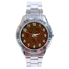 Beautiful Art Pattern Stainless Steel Analogue Watch by Nexatart