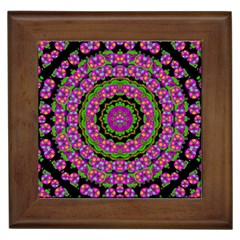 Flowers And More Floral Dancing A Power Peace Dance Framed Tiles by pepitasart