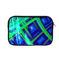 Green Blue Squares Fractal Apple Macbook Pro 13  Zipper Case by bloomingvinedesign