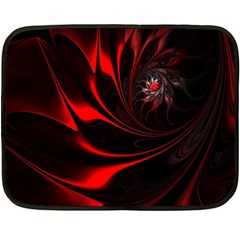 Red Black Abstract Curve Dark Flame Pattern Double Sided Fleece Blanket (mini)  by Nexatart