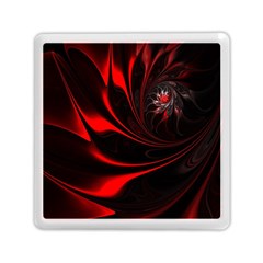Red Black Abstract Curve Dark Flame Pattern Memory Card Reader (square) by Nexatart