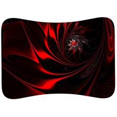 Red Black Abstract Curve Dark Flame Pattern Velour Seat Head Rest Cushion by Nexatart