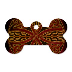 Beautiful Art Pattern Dog Tag Bone (two Sides)