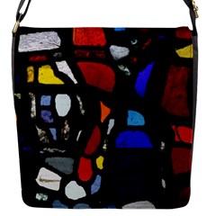 Art Bright Lead Glass Pattern Flap Closure Messenger Bag (s) by Nexatart