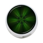 Green Fractal Art Artistic Pattern 4-Port USB Hub (Two Sides) Front