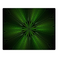 Green Fractal Art Artistic Pattern Double Sided Flano Blanket (large)  by Nexatart