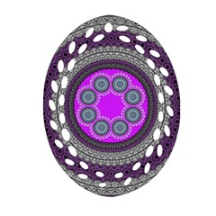 Round Pattern Ethnic Design Oval Filigree Ornament (two Sides) by Nexatart