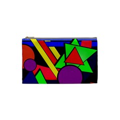 Background Color Art Pattern Form Cosmetic Bag (small)