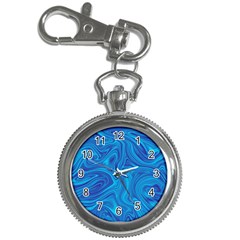 Blue Abstract Pattern Art Shape Key Chain Watches