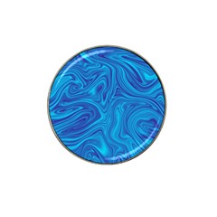 Blue Abstract Pattern Art Shape Hat Clip Ball Marker