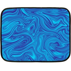 Blue Abstract Pattern Art Shape Double Sided Fleece Blanket (mini)  by Nexatart