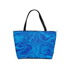 Blue Abstract Pattern Art Shape Classic Shoulder Handbag