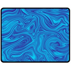 Blue Abstract Pattern Art Shape Double Sided Fleece Blanket (medium)  by Nexatart