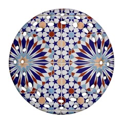 Morocco Essaouira Tile Pattern Ornament (round Filigree)