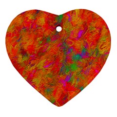 Abstract Pattern Art Canvas Heart Ornament (two Sides)