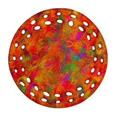 Abstract Pattern Art Canvas Ornament (round Filigree)