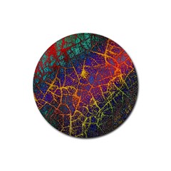 Background Desktop Pattern Abstract Rubber Round Coaster (4 Pack)  by Nexatart