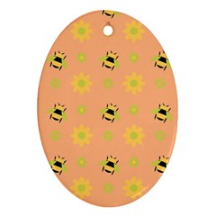 Bee A Bug Nature Oval Ornament (two Sides) by Nexatart