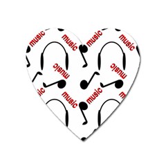 Music Letters Word Headphones Note Heart Magnet