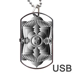 Lotus Mandala Flower Floral Dog Tag Usb Flash (one Side)