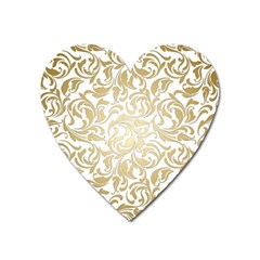 Gold Vintage Rococo Model Patern Heart Magnet
