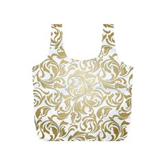 Gold Vintage Rococo Model Patern Full Print Recycle Bag (s) by Nexatart