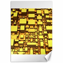 Cubes Grid Geometric 3d Square Canvas 12  X 18 