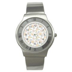 Dandelion Colors Nature Flower Stainless Steel Watch by Nexatart