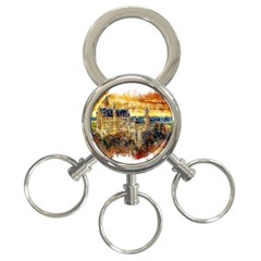 Architecture Castle Fairy Castle 3-ring Key Chains