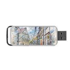 Altstadt Hattingen Ruhr Trail Portable Usb Flash (two Sides) by Nexatart