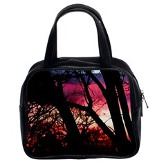 Fall Sunset Through The Trees Classic Handbag (two Sides) by bloomingvinedesign