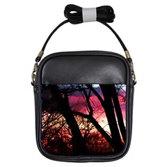 Fall Sunset Through The Trees Girls Sling Bag by bloomingvinedesign