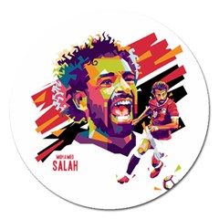 Mo Salah The Egyptian King Magnet 5  (round) by 2809604