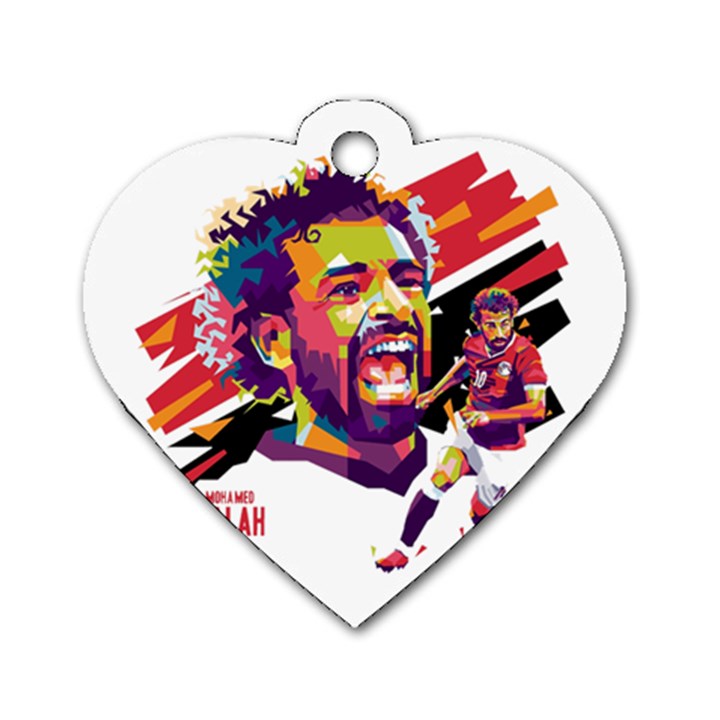 Mo Salah the egyptian king Dog Tag Heart (Two Sides)