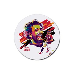 Mo Salah The Egyptian King Rubber Round Coaster (4 Pack)  by 2809604