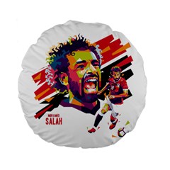 Mo Salah The Egyptian King Standard 15  Premium Flano Round Cushions by 2809604