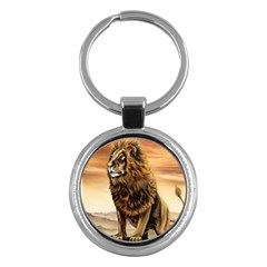 Golden Lion Key Chains (round)  by ArtByThree