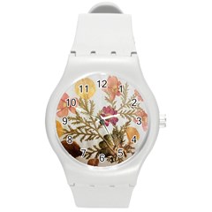 Holy Land Flowers 10 Round Plastic Sport Watch (m) by DeneWestUK